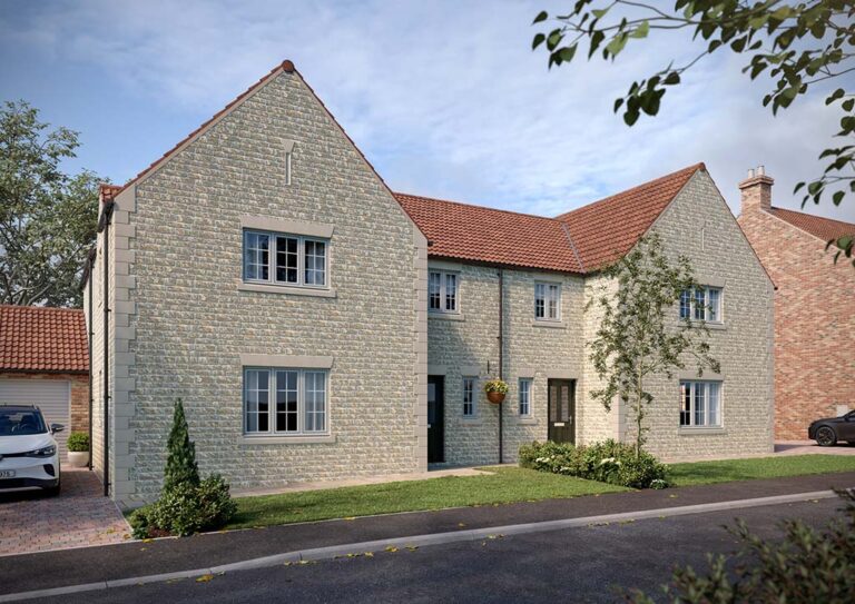 Feature image Plots 1 and 2 of Wyville Green, Slingsby housing development by Warrington Homes