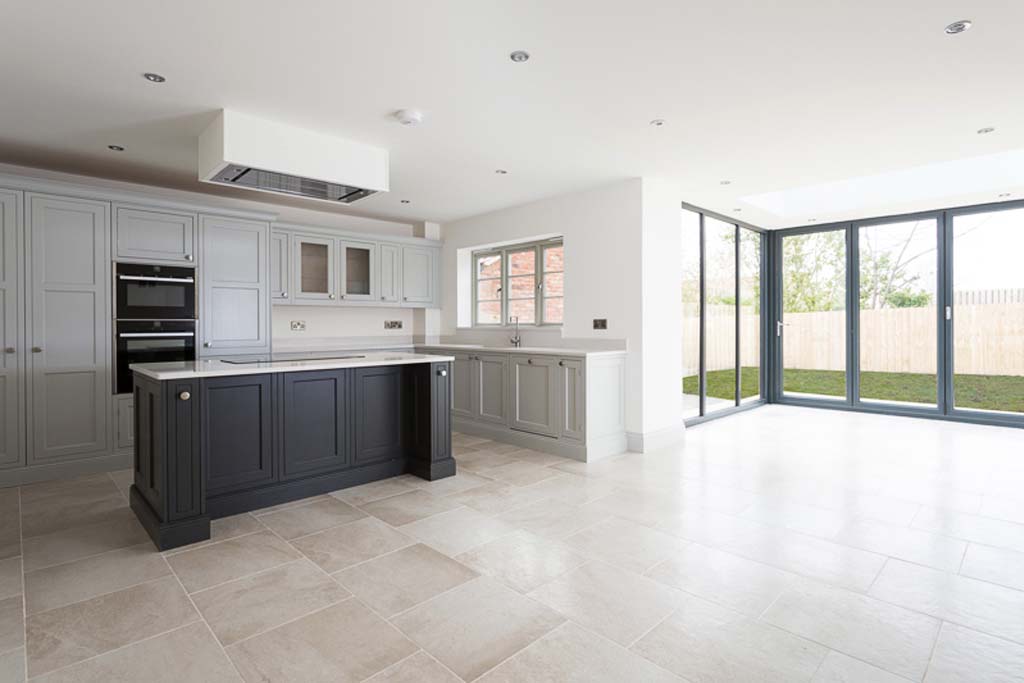 Open plan kitchen dining area at The View development