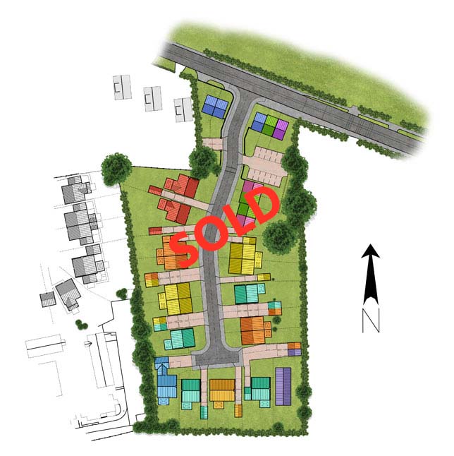Site plan for The View housing development by Dan Warrington Homes